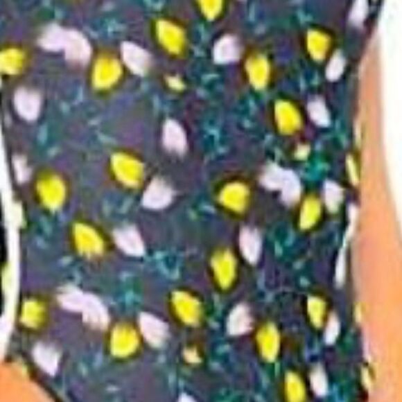 NWT Adidas AOP stretchy tulip print black racing stripes swim suit Medium M - Picture 14 of 14